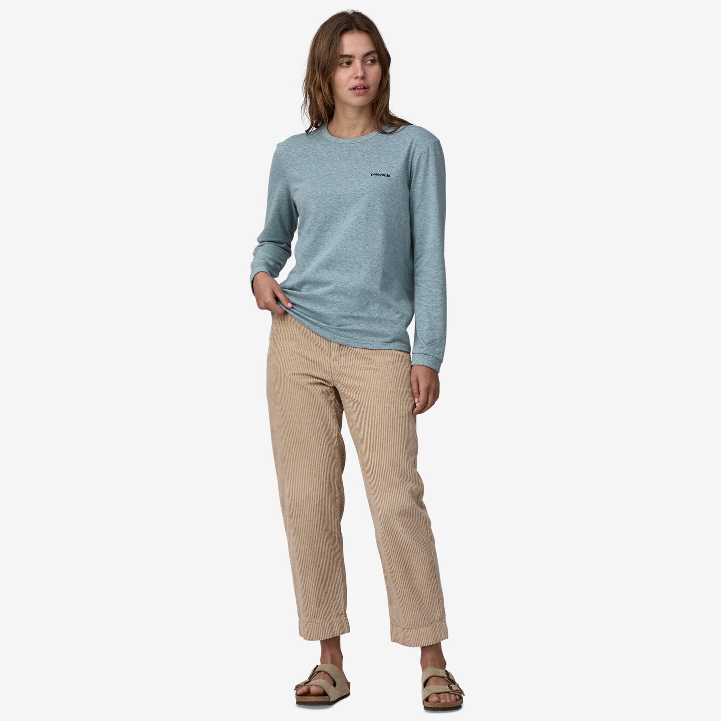 PATAGONIA Womens Long-Sleeved P-6 Logo Responsibili-Tee®